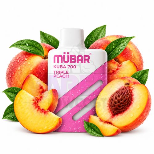 Mübar Kuba 700 Puff Zero Nicotina Triple Peach