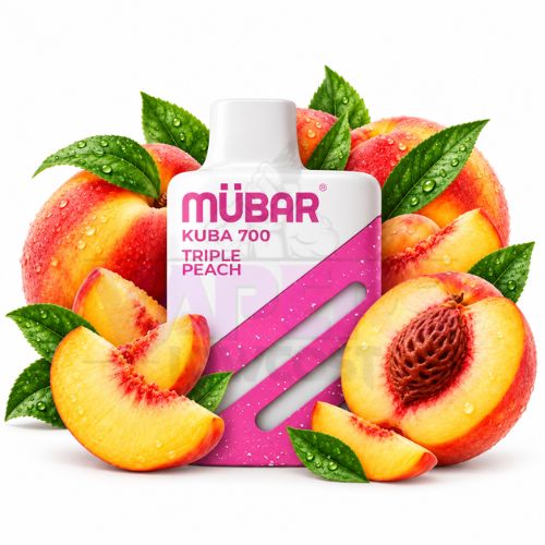 Mübar Kuba 700 Puff Zero Nicotina Triple Peach