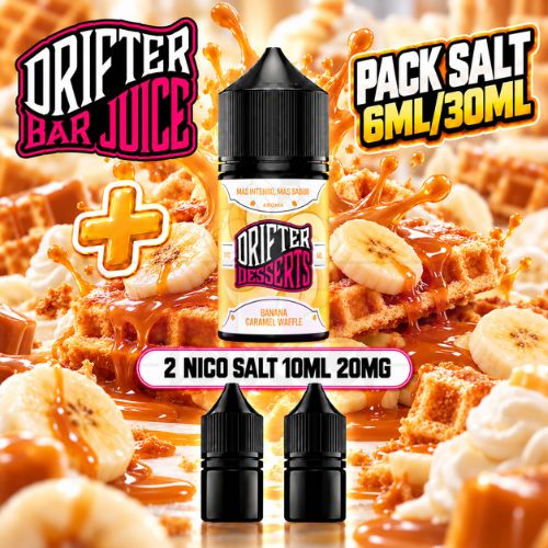 Drifter Desserts Pack Salt 6ml/30ml Banana Caramel Waffle