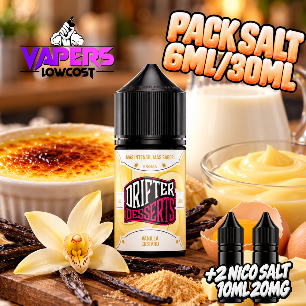 Drifter Desserts Pack Salt 6ml/30ml Vanilla Custard