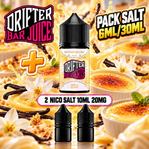 Drifter Desserts Pack Salt 6ml/30ml Vanilla Custard