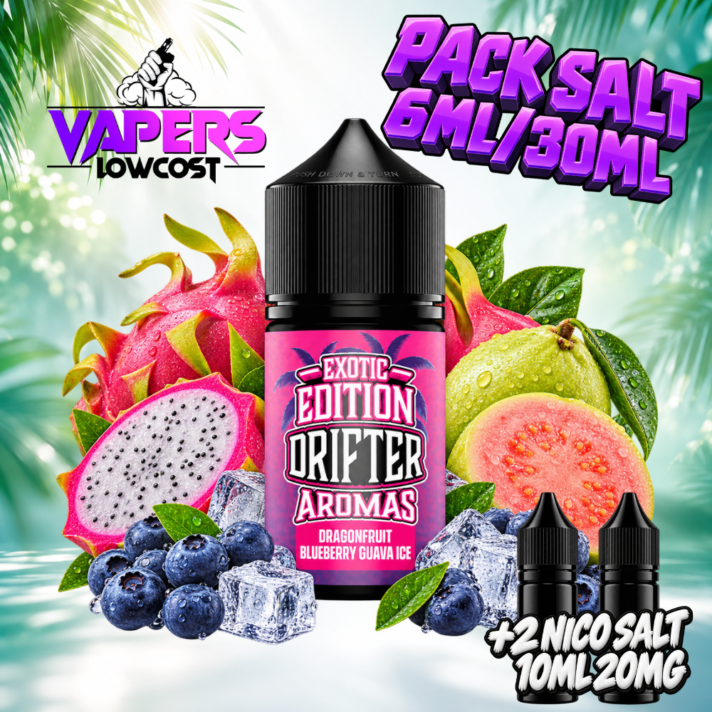Drifter Exotic Pack Salt 6ml/30ml Dragonfruit Blueberry Guava Ice