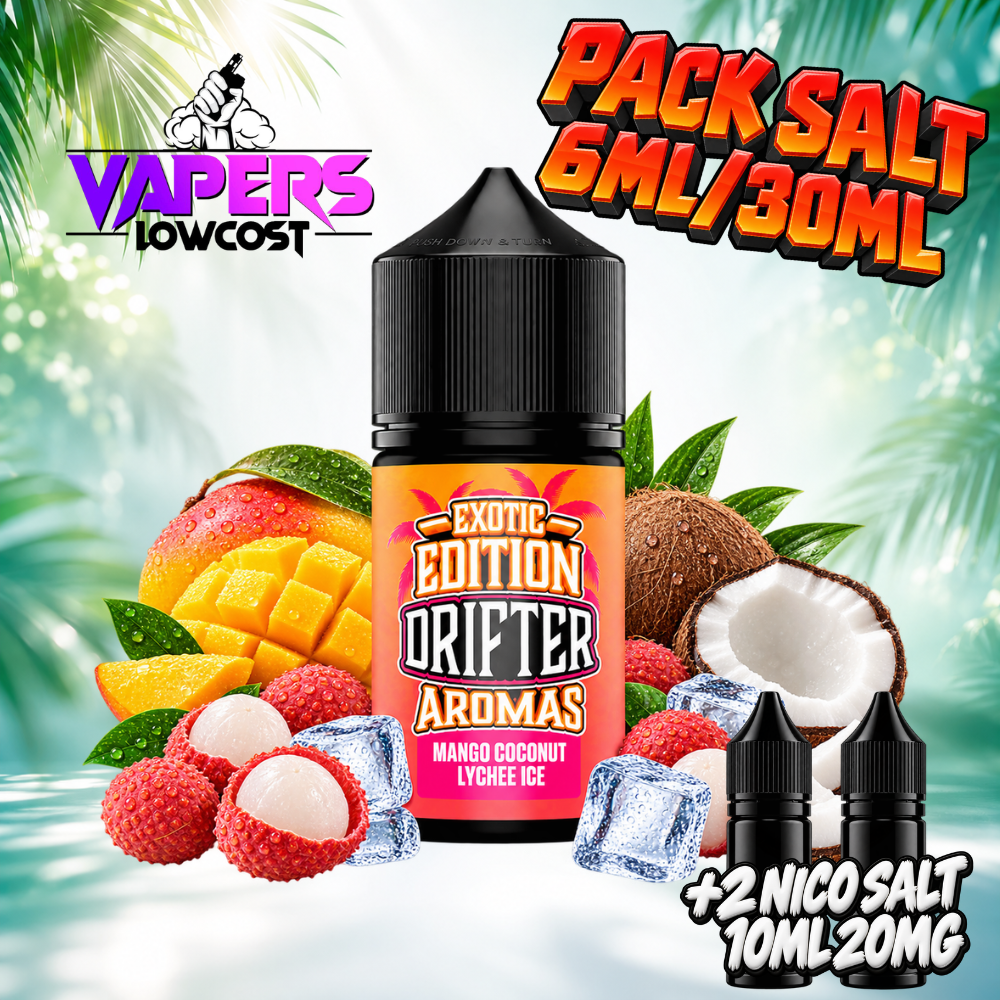 Drifter Exotic Pack Salt 6ml/30ml Mango Coconut Lychee Ice
