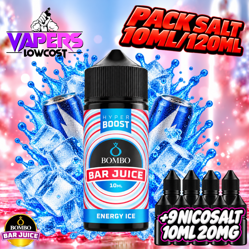 Bombo Bar Juice Hyper Boost Pack Salts 10ml/120ml – Energy