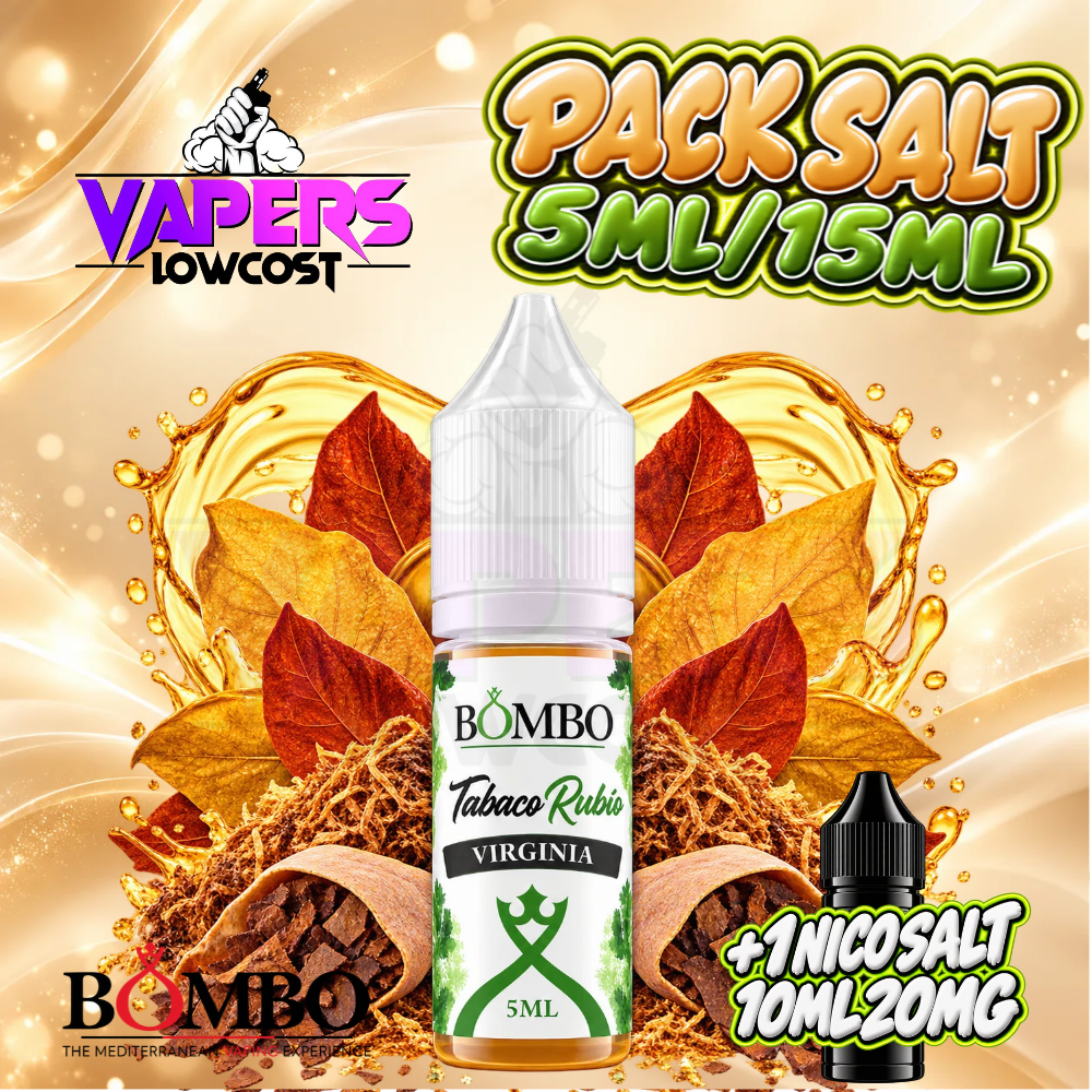 Bombo Tabaco Rubio Virginia Pack Salt 5ml/15ml