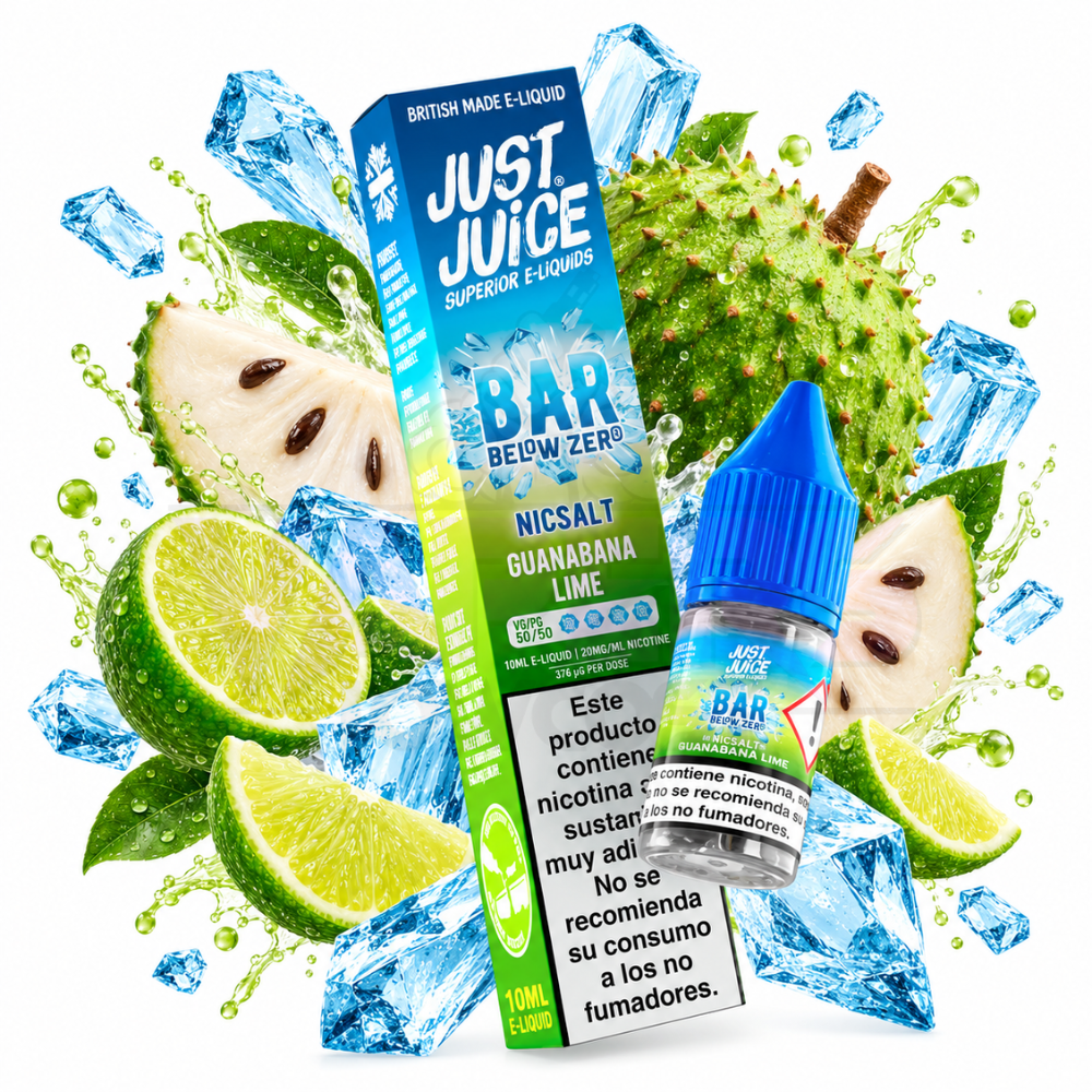Just Juice Below Zero Guanabana Lime Nic Salt 10ml