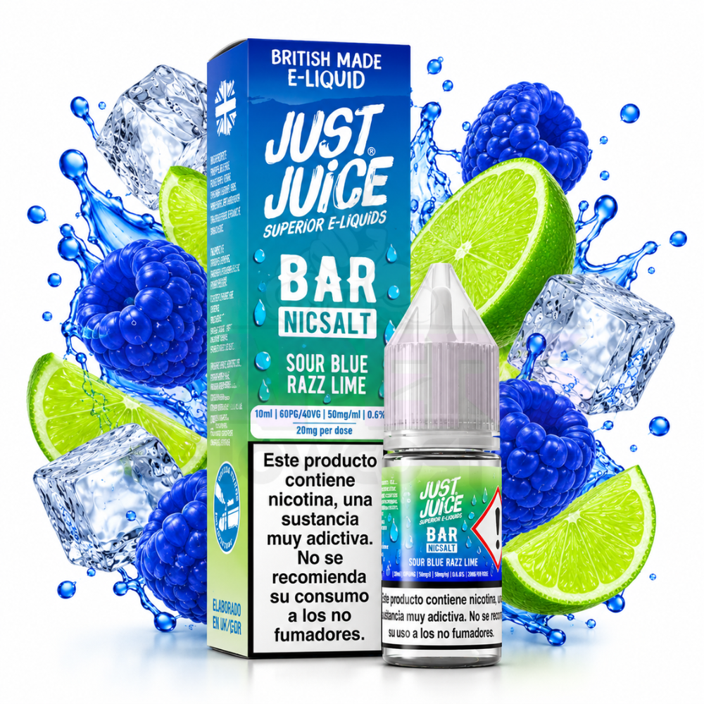 Just Juice Sour Blue Razz Lime Nic Salt 10ml